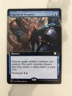 March of Progress Extended Borderless MTG Magic the Gathering Card NM Mint BRC - Image 1