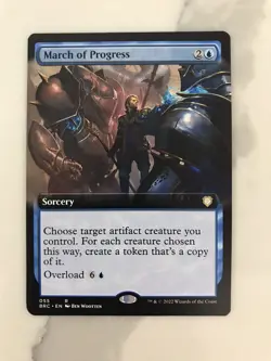 March of Progress Extended Borderless MTG Magic the Gathering Card NM Mint BRC - Image 2