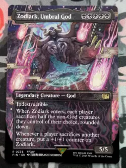 Zodiark, Umbral God (Borderless) Final Fantasy Regular - NM #336 MTG FIN - Image 1