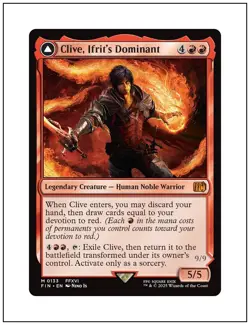 1x Clive, Ifrit's Dominant, Final Fantasy, Magic MTG NM - Image 3