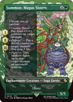 Summon: Magus Sisters (Borderless) Commander: Final Fantasy Foil - Image 1