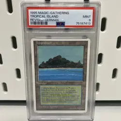 Magic The Gathering Tropical Island German 3rd Edition MTG Revised PSA 9 - Image 1