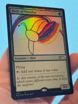 1X FOIL Birds of Paradise Alternate Art MINT MTG Magic Secret Lair Charity 2022 - Image 7