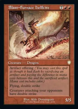 1x Blast-Furnace Hellkite NM-Mint, English Commander: The Brothers' War MTG Magi - Image 1