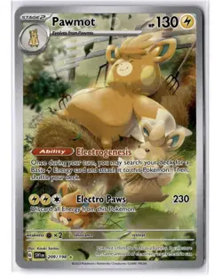 Pawmot - 209/198 Scarlet & Violet Base Set Illustration Rare - NM - POKEMON TCG - Image 3