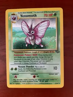 Pokemon Venomoth Foil SINGLE USED EXCELLENT CONDITION SEE PHOTOS - Image 1