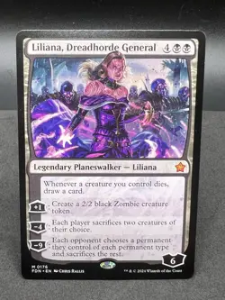 MTG Foundations Liliana, Dreadhorde General #176 Mythic Rare Planeswalker NM - Image 1