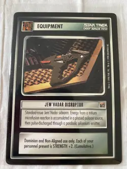 Star Trek CCG 1E Dominion JEM'HADAR DISRUPTOR Card NEVER PLAYED - Image 1