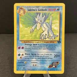 Sabrina's Golduck 30/132 Gym Challenge Vintage Rare Non-Holo LP Pokemon Card - Image 3