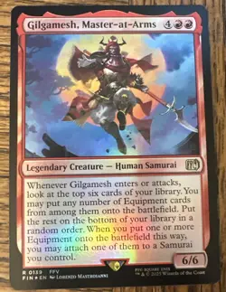 FOIL GILGAMESH, MASTER-AT-ARMS - MTG - NM Final Fantasy Rare - Pack Fresh - Image 1