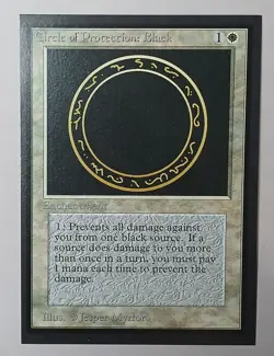 Circle of Protection: Black x (1) MTG - Collectors' Edition (CE) - EX/NM - Image 1