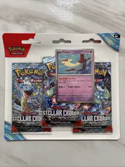 Pokemon Scarlet & Violet Stellar Crown 3-Pack Booster Blister New Sealed - Image 3