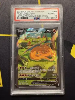 2022 Pokemon SWSH BSP FA/Charizard v Ultra-Premium Collection #260 PSA 10 - Image 1