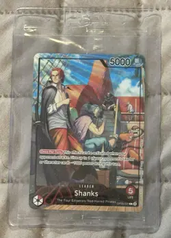 One Piece Shanks Leader PSA Promo Card Exclusive OP09-001 Sealed Card Only - Image 1