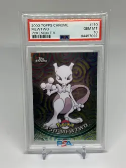 PSA 10 Mewtwo Topps Chrome #150 Pokemon TV Holo Foil 2000 Graded Gem Mint - Image 3