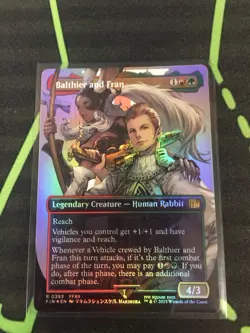 MTG Magic The Gathering Balthier And Fran Foil FIN Borderless 393 Final Fantasy - Image 1