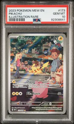 2023 Pokemon Mew EN-151 Illustration Rare #173 Pikachu PSA 10 GEM MINT - Image 4