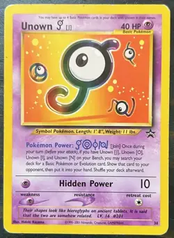 Pokémon TCG | Unown [J] #38 | WOTC Black Star Promo | HP - Image 1