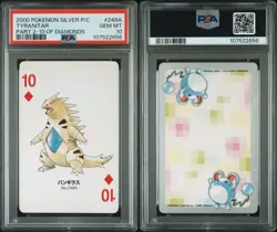 Sequential PSA 10 Tyranitar 2000 Pokémon Silver Part 2 - Playing Poker Cards - Image 5