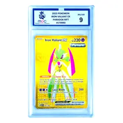 2023 Pokemon Card Iron Valiant ex 261/182 Paradox Rift Holo MGC 9 NOT PSA 9 ðŸ’Ž - Image 1