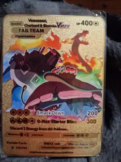 6 ea mix 2020 POKEMON CHARIZARD DX/GX/VMAX GOLD METAL CARD - Image 12