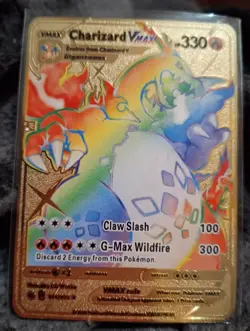 6 ea mix 2020 POKEMON CHARIZARD DX/GX/VMAX GOLD METAL CARD - Image 3