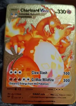 6 ea mix 2020 POKEMON CHARIZARD DX/GX/VMAX GOLD METAL CARD - Image 8