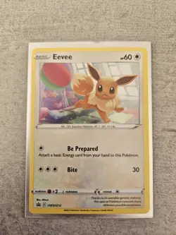 Pokemon Card Eevee SWSH212 Black Star Promo Sword & Shield Holo Rare NM - Image 2