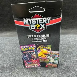 Pokemon Mystery Box 3 Booster Packs With One Online Code Card, Worn Box - Image 13