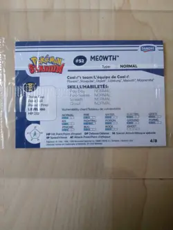 Pokemon Stadium Danone Meowth #52 4/8 Foil Gold Still Sealed L@@K - Image 7