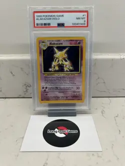 PSA 8 Alakazam 1/102 Base Set Pokemon Card MINT - Image 4