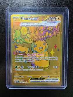 Pikachu EX 179/131 – Gold Hyper Rare – 2025 TCG Pokémon Prismatic Evolutions  NM - Image 1