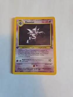 Pokémon TCG Haunter 1st Edition Holo Card Fossil, 6/62, Holographic Rare - Image 1