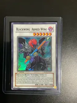Yu-Gi-Oh! Blackwing Armed Wing 1st Edition TCG Card RGBT-EN041 Super Rare - Image 1