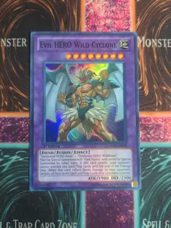 Yu-Gi-Oh! Evil HERO Wild Cyclone LCGX-EN070 1st Edition Super Rare NM - Image 5
