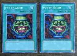 x2 Pot of Greed SD3&4-EN018&19 Structure Deck: Fury from the Deep 1st Edition LP - Image 1