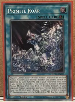 Primite Roar [ROTA-EN059] Super Rare 1st Edition Mint Condition Yu-Gi-Oh! Card - Image 2