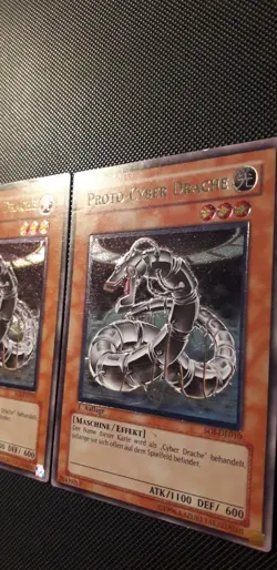 Yu-Gi-Oh! 3x Proto-Cyber Dragon, SOI-EN010, Ultimate Rare, 1st/2nd A., EX/GD/GD - Image 7