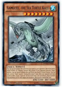 Yugioh Gameciel, The Sea Turtle Kaiju DOCS-EN088 1st edition Rare - Image 1