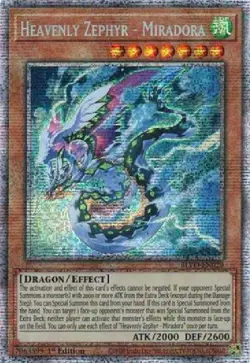Yugioh - BLVO-EN029 Heavenly Zephyr - Miradora Starlight Rare 1st Ed NM - Image 2