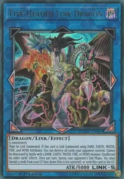 DUOV-EN007 Five-Headed Link Dragon Ultra Rare 1st Edition YuGiOh Card - Image 1