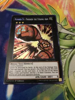 YUGIOH NUMBER 51: FINISHER THE STRONG ARM DRL3-EN024 1ST SECRET - Image 1
