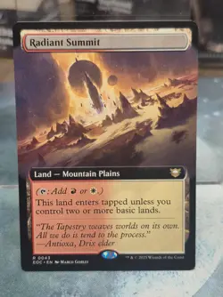 R 0043 Radiant Summit COMMANDER EXTENDED ART Rare Edge of Eternities MTG Card - Image 1