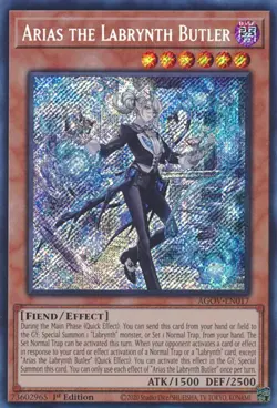 Yugioh Arias the Labrynth Butler AGOV-EN017 Secret Rare  1st Edition - Image 2