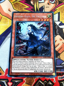 Guiding Quem, the Virtuous ra04-en043 1st Edition (NEW) Secret Rare Yu-Gi-Oh! - Image 2
