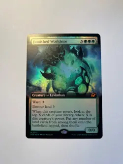 Famished Worldsire NM (Extended Art) Edge of Eternities Foil MTG IN HAND - Image 1