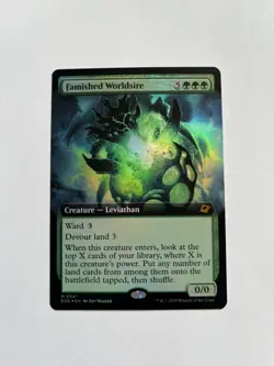 Famished Worldsire NM (Extended Art) Edge of Eternities Foil MTG IN HAND - Image 2