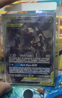 Pokemon Umbreon & Darkrai GX SM241 Tag Team Black Star Promo NON JUMBO - Image 1