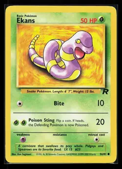 Ekans 56/82 Common Team Rocket Pokémon Card - Image 1