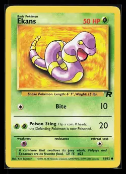 Ekans 56/82 Common Team Rocket Pokémon Card - Image 3